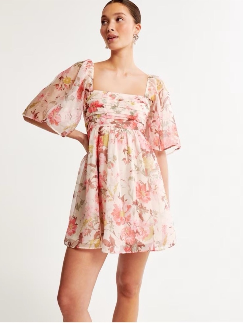 Abercrombie & Fitch Emerson Flowy Sleeve Mini Dress